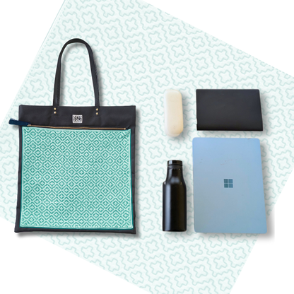 【受注生産】SASHIKO Square Bag Green