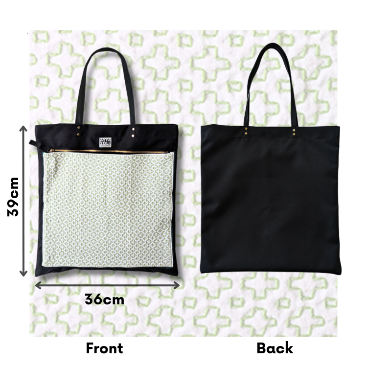 【限定品】SASHIKO Square Bag Green Cross