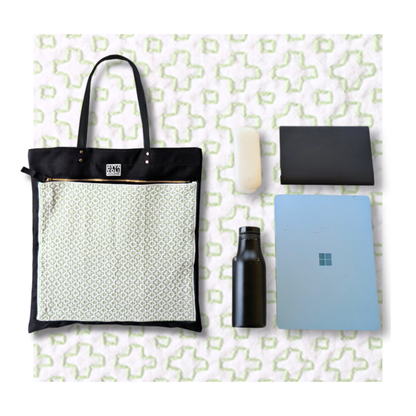 【限定品】SASHIKO Square Bag Green Cross