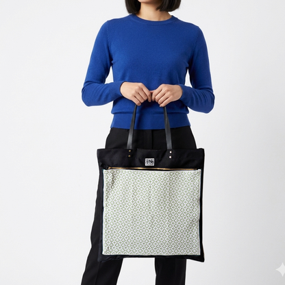 【限定品】SASHIKO Square Bag Green Cross