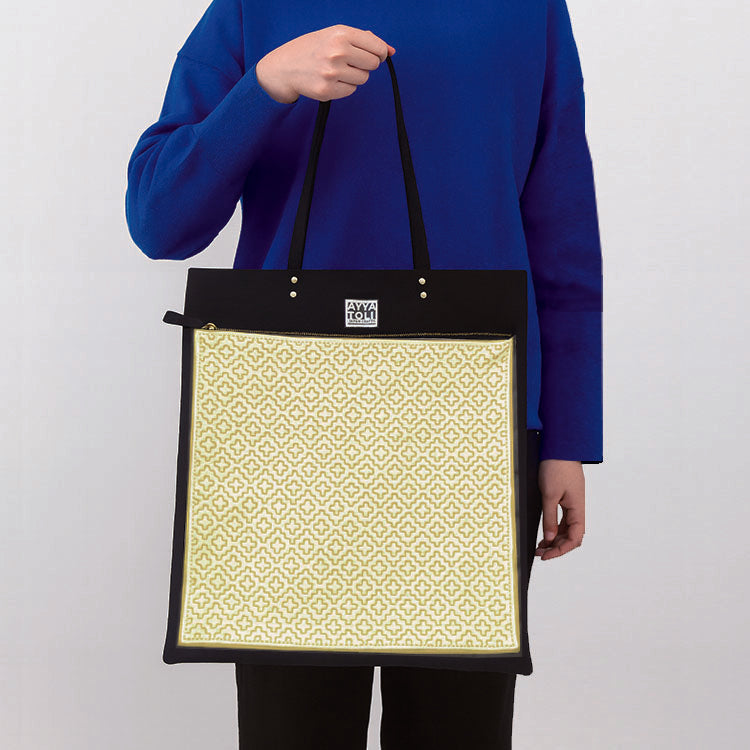 【受注生産】SASHIKO Square Bag Yellow