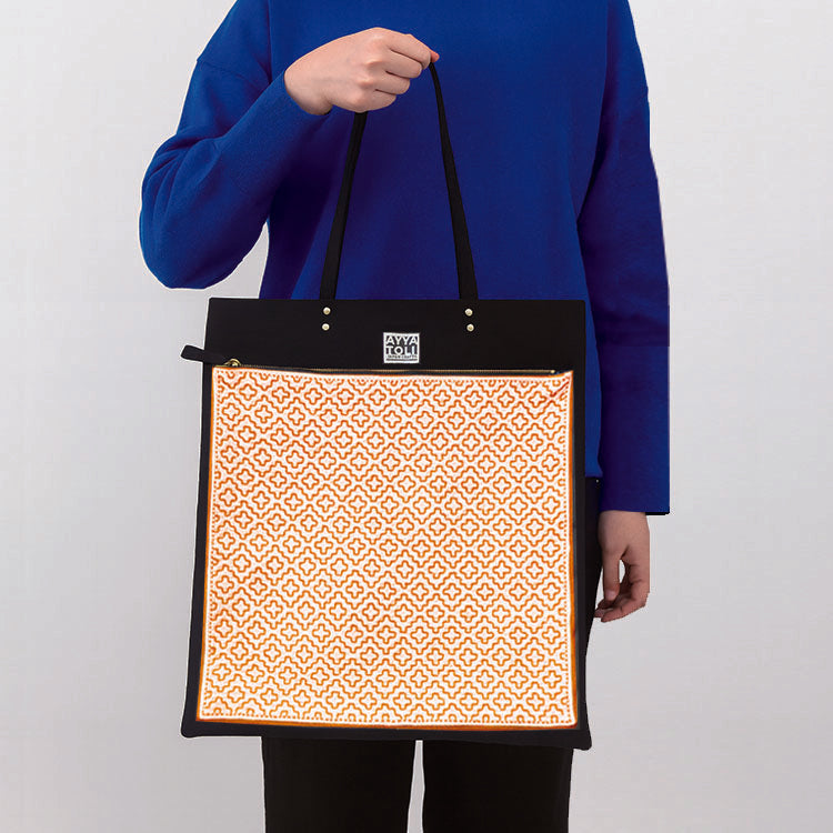 【受注生産】SASHIKO Square Bag Orange