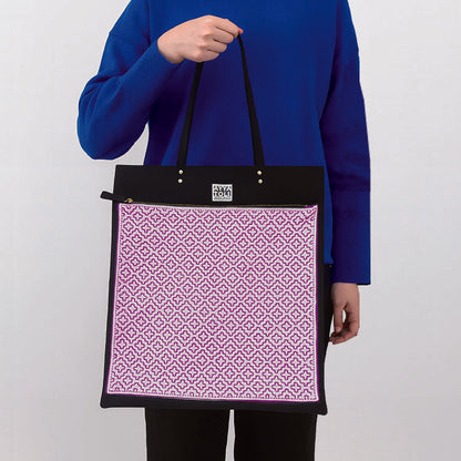 【受注生産】SASHIKO Square Bag Magenta Pink
