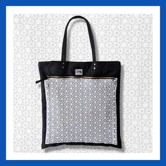 【限定品】SASHIKO Square Bag Blue Stars
